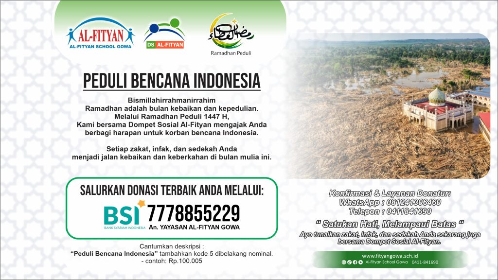 Al-Fityan Gowa Peduli Korban Bencana Indonesia