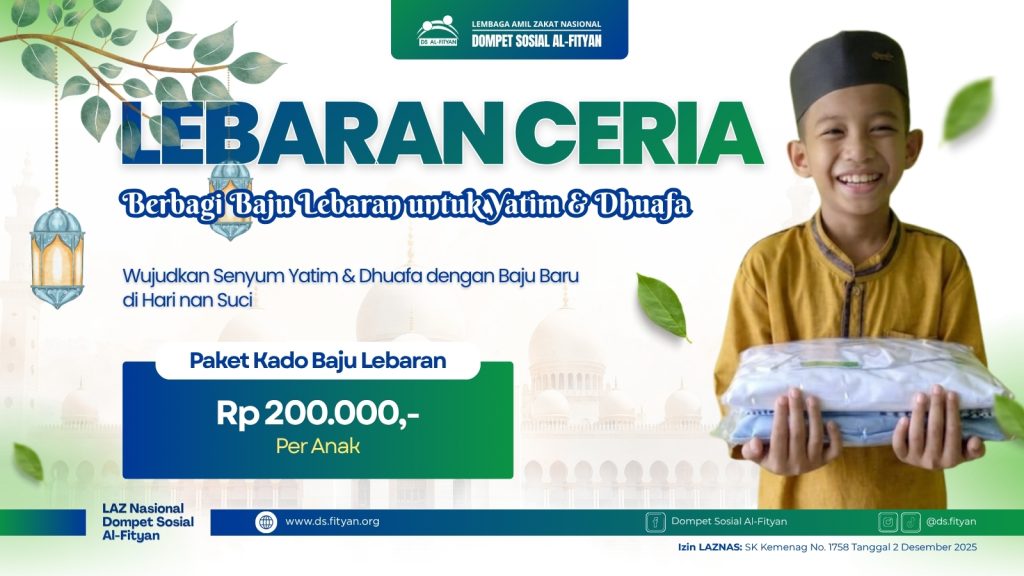 Hadiah Baju Lebaran untuk Yatim dan Dhuafa