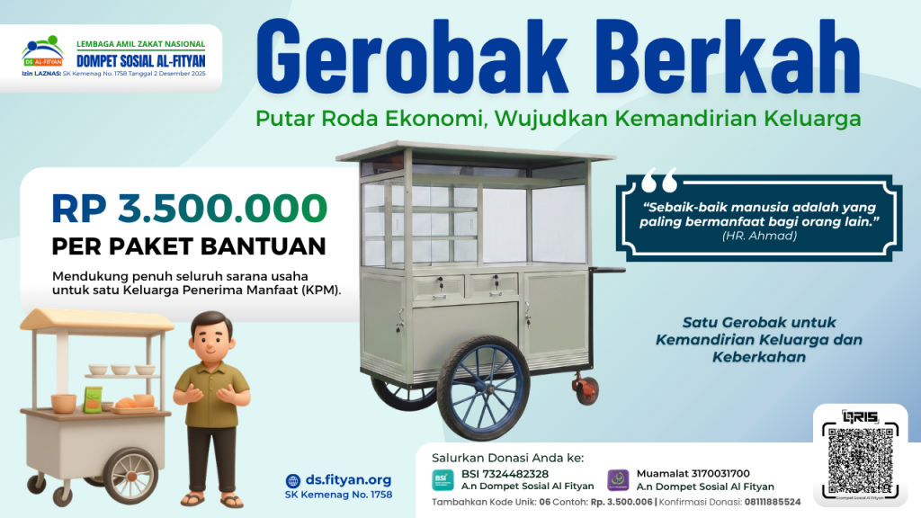 Gerobak Berkah: Putar Roda Ekonomi, Wujudkan Kemandirian Keluarga Dhuafa
